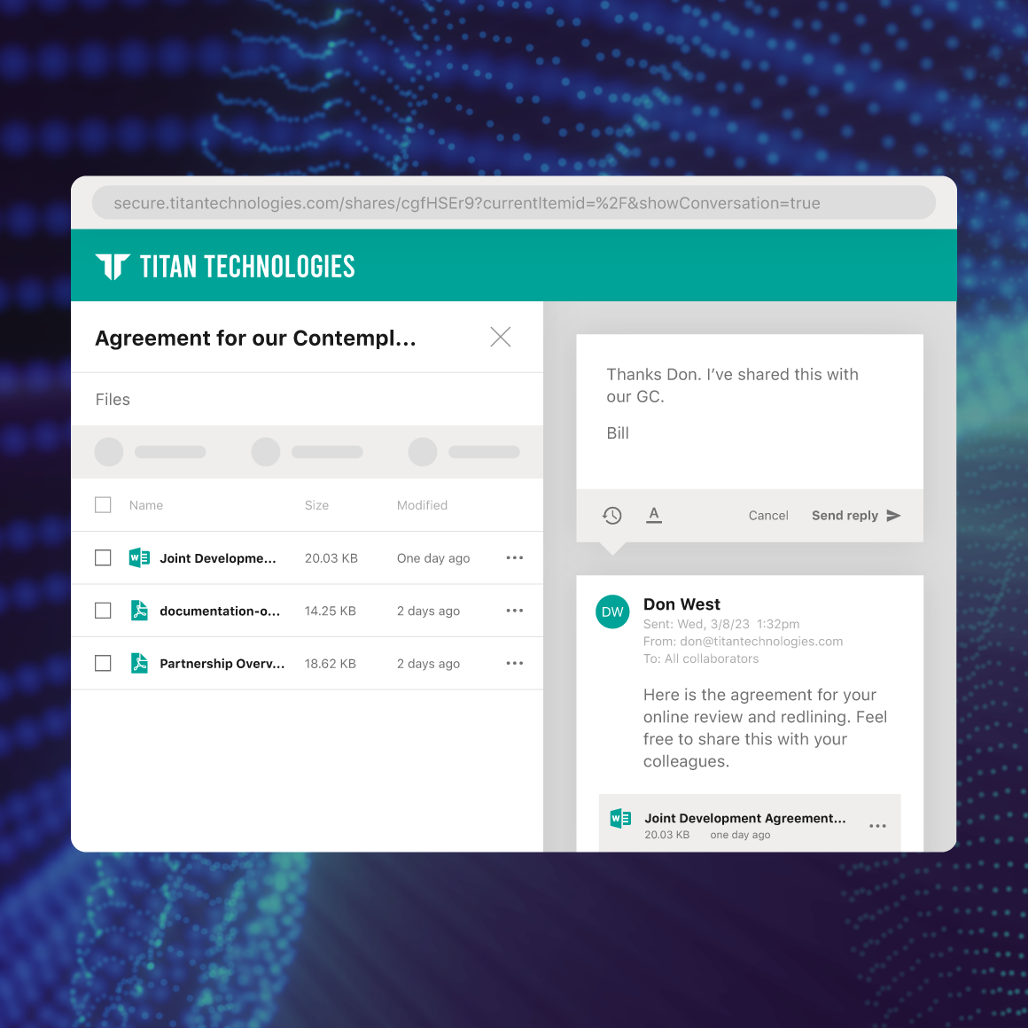 Email driven modern collaboration